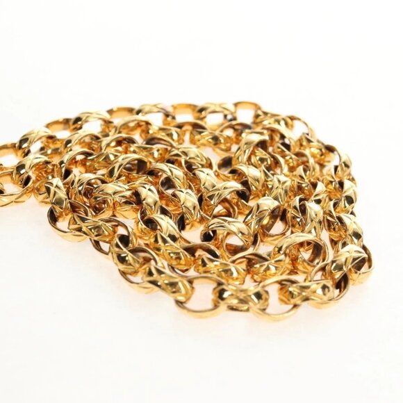 CHANEL Camellia Matelasse Flap Chain Bag Velor Navy Gold CC Auth bs29963V - Picture 8 of 16